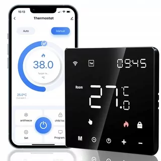 Termostat, elektrické podlahové kúrenie, 16A WiFi LED
